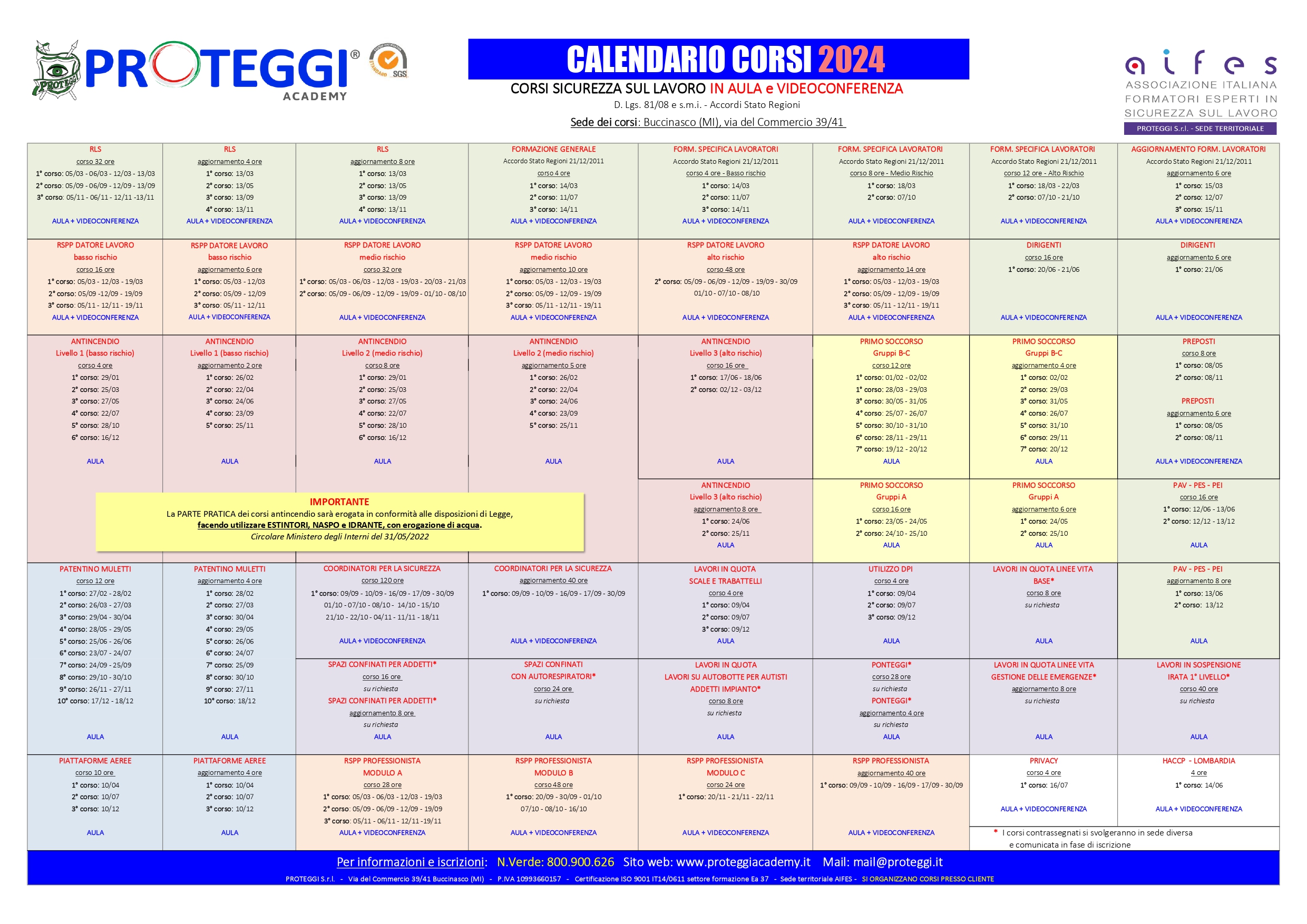 Risposte Test Sicurezza Sul Lavoro 2024 Pdf Calendario corsi sicurezza sul lavoro Milano 2024