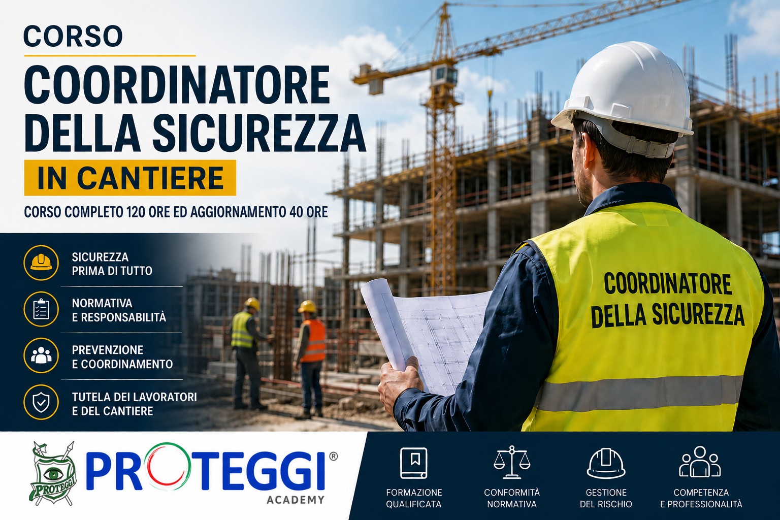 Coordinatore della sicurezza CSP CSE corso 120 ore e aggiornamento 40 ore